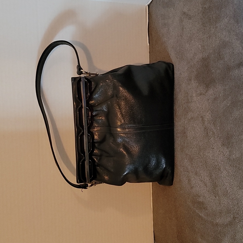 Zenith made in Italy black leather handbag